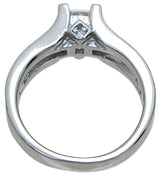 2.51ct Princess Cut Wedding Ring Set Engagement Diamond Simulated 925 Sterling Silver