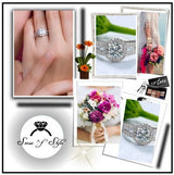 3.25c Engagement Ring Wedding Eternity Band Womens Simulated Diamond 925 Sterling Silver CZ