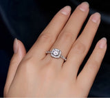 2.46c Round Cut Wedding Ring Engagement Diamond Simulated CZ 925 Sterling Silver