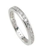 2.72 Engagement Ring Eternity Wedding Band Womens Simulated Diamond 925 Sterling Silver